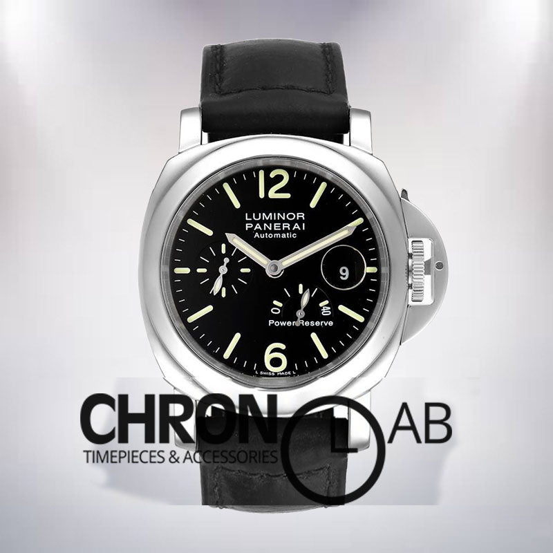 Power Reserve Men's 44mm PAM00090 Black Dial