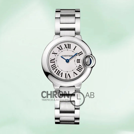 Cartier Ballon Bleu Ladies W69010Z4 Silver White Dial