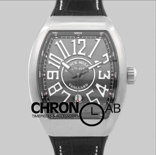 Vanguard V45 Titanium SC DT BR Grey Dial on Black Strap Clone