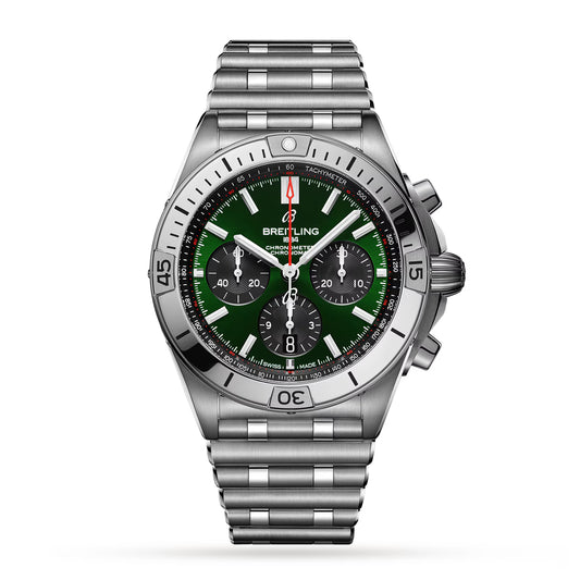 Chronomat B01 42 Stainless Steel Green Dial AB0134101L1A1