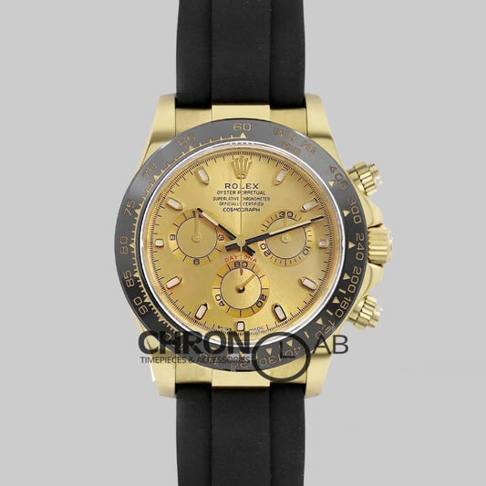 Cosmograph Daytona 116518LN Champagne Dial in Yellow Gold