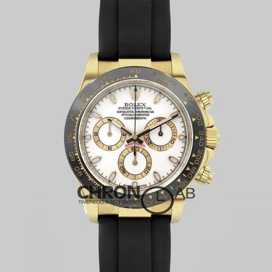 Cosmograph Daytona 116518LN White Dial in Yellow Gold