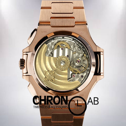 Nautilus Men's 40mm 5980/1R-001 Black Dial Rose Gold-tone