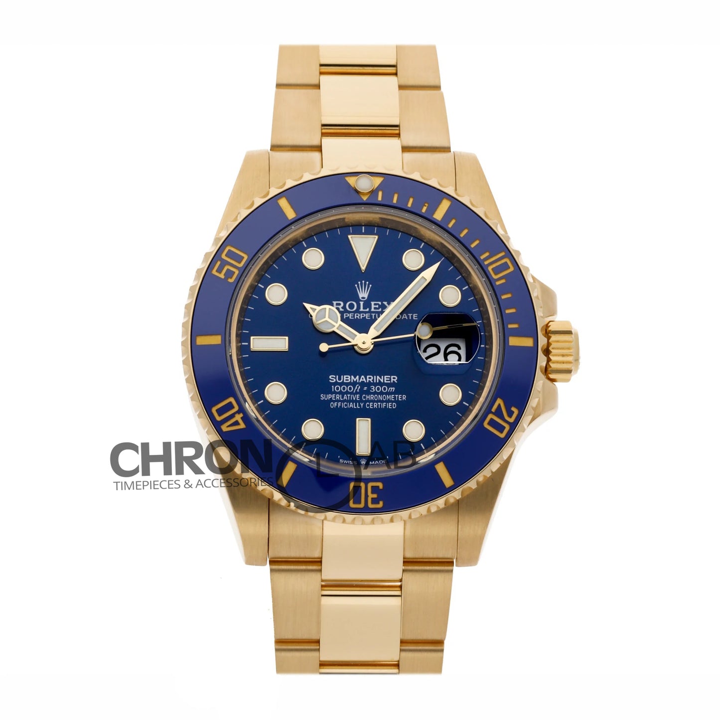 Submariner 126613LB Blue Ceramic in Yellow Gold