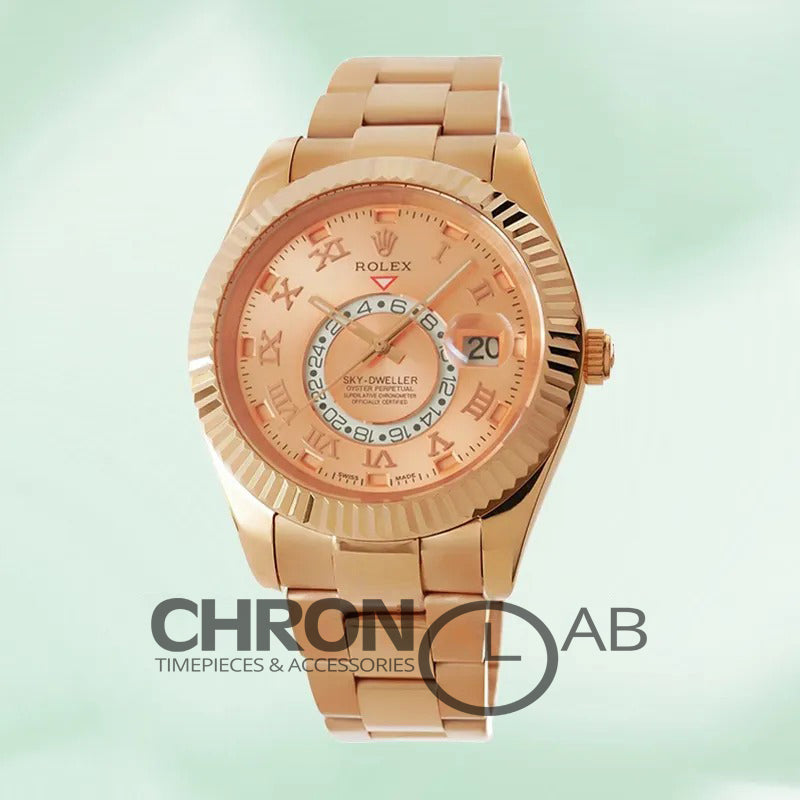Sky-Dweller 326138 Men’s 42mm Leather Strap Clone