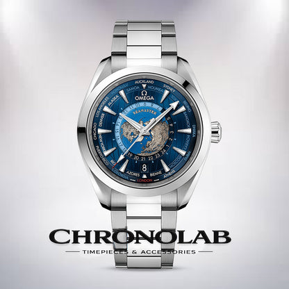 Omega Seamaster 41mm 220.10.43.22.03.001 μπροστινή όψη μπλε καντράν