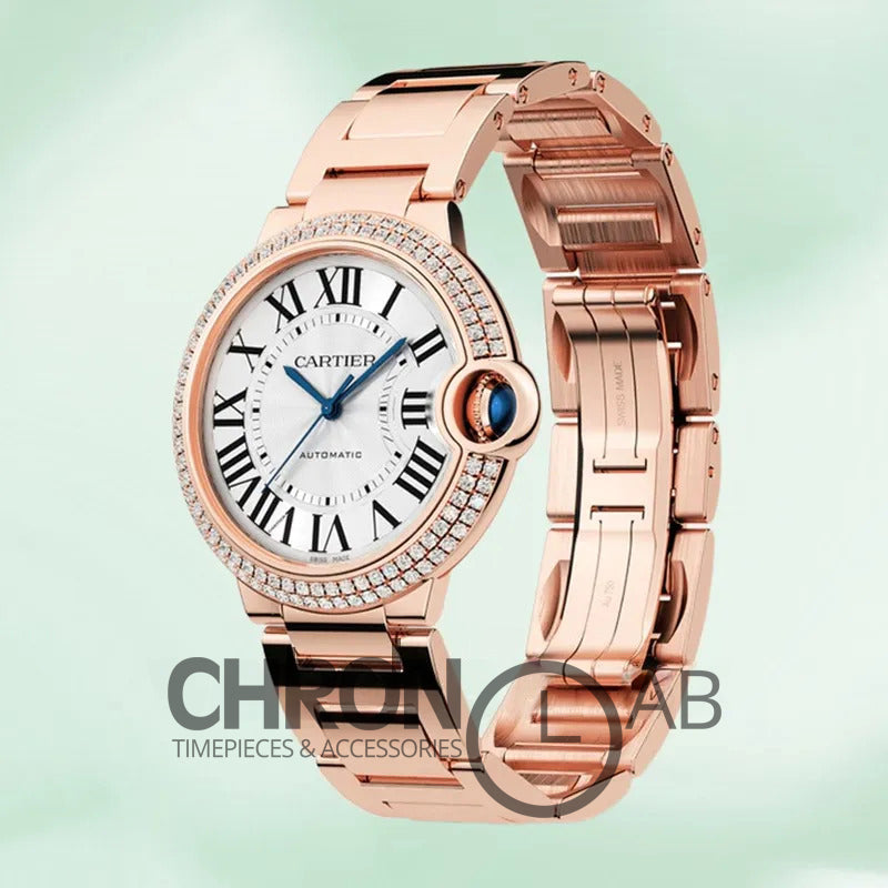 Ballon Bleu WJBB0067 Ladies 36mm Bracelet Rose Gold-tone