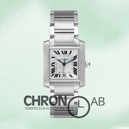 Tank Francaise W51002Q3 34mm Unisex Silver Dial Bracelet