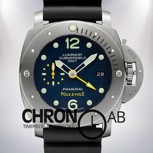 Submersible GMT PAM00719-001 47mm Men's Silver-tone Black Dial