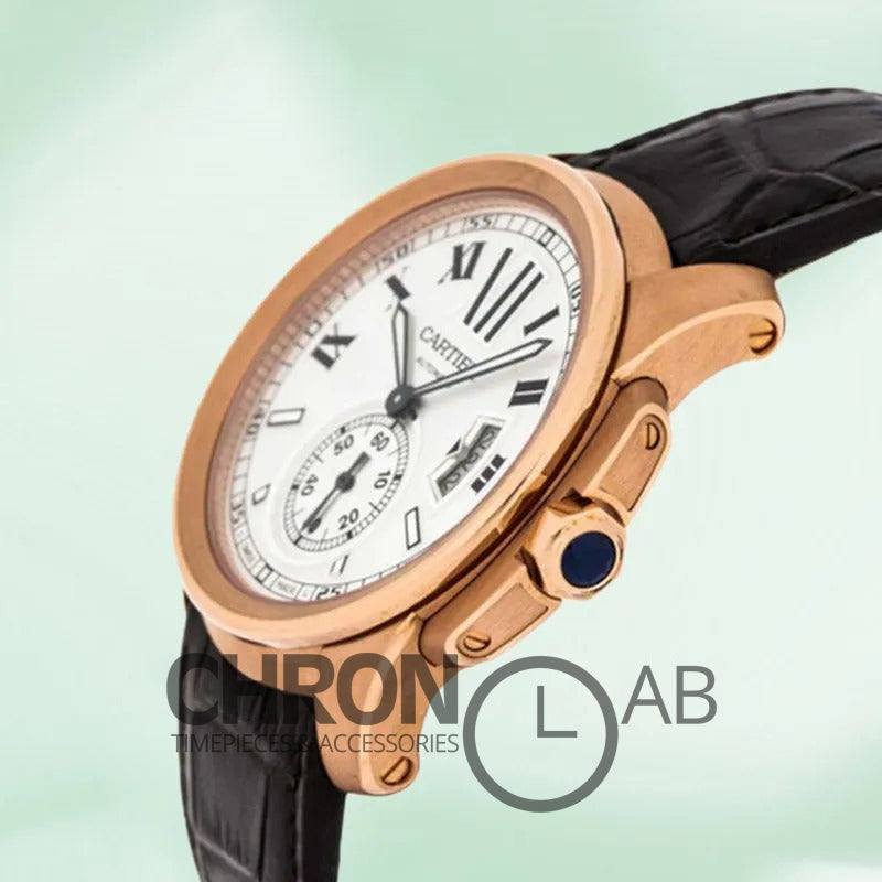 Calibre Men’s W7100009 42mm Leather Strap