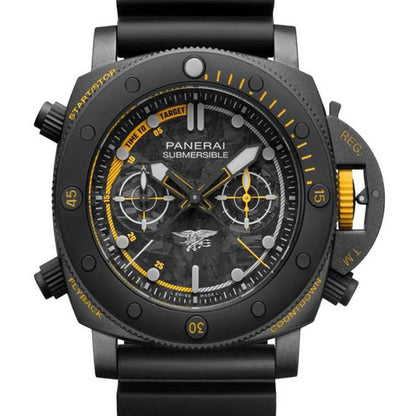 Submersible Navy Seals Titanium Black 47mm Automatic Mens Watch PAM01325