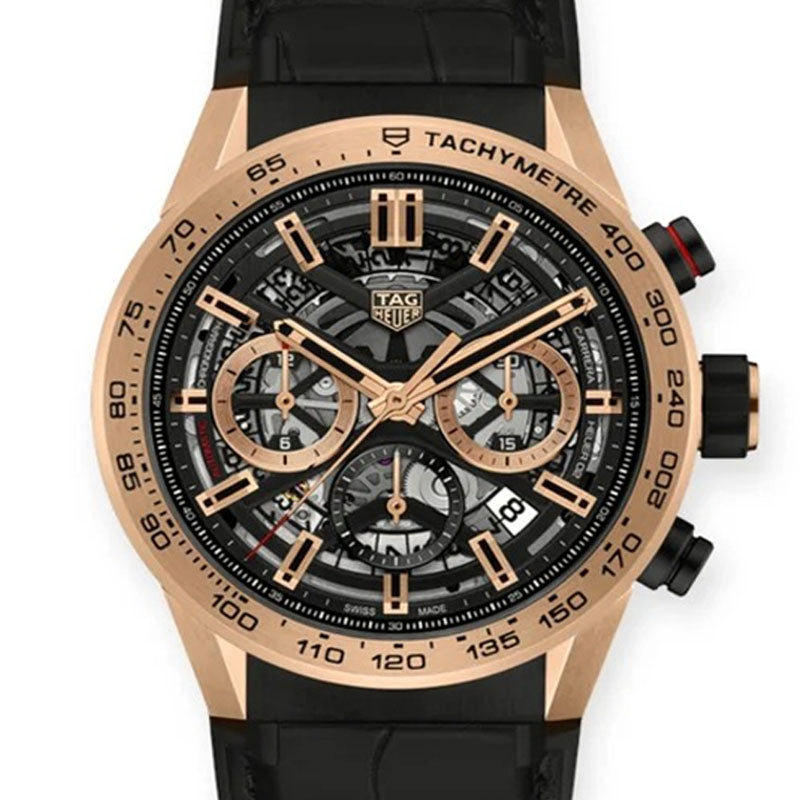 Carrera Chronograph 43mm Rubber Strap
