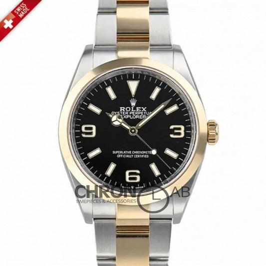 Explorer I 36mm 1242703 Black Dial in SteelYellow Gold