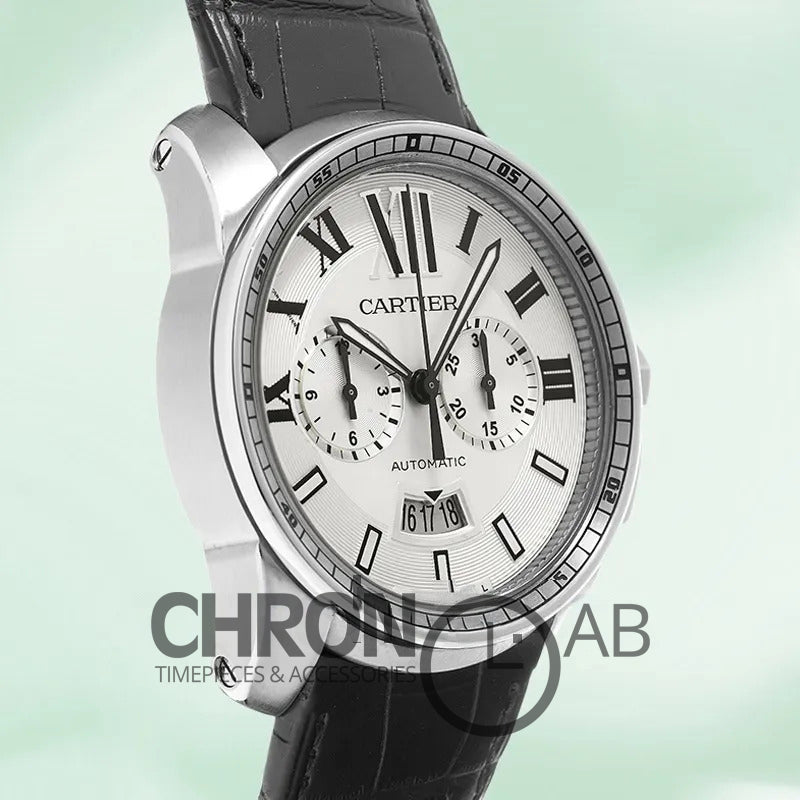 Calibre W7100046 42mm Men’s Leather Strap