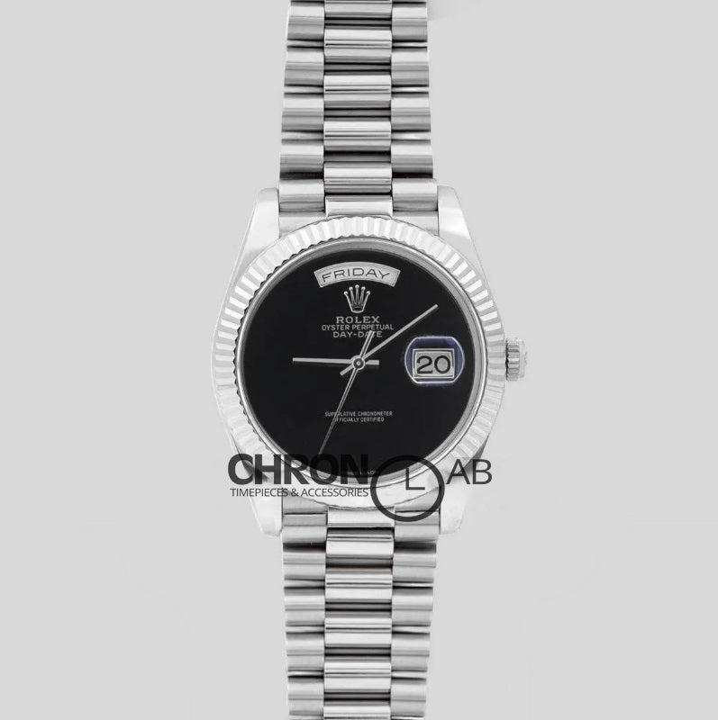 Day-Date 3640 Onyx Black Dial in White Gold