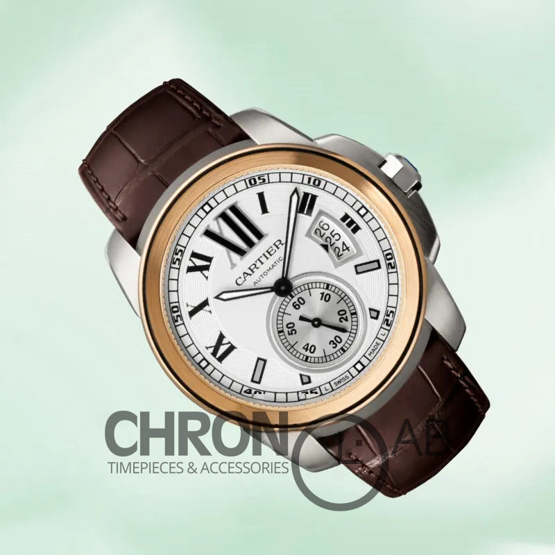 Calibre W7100039 42mm Men’s White Dial Silver