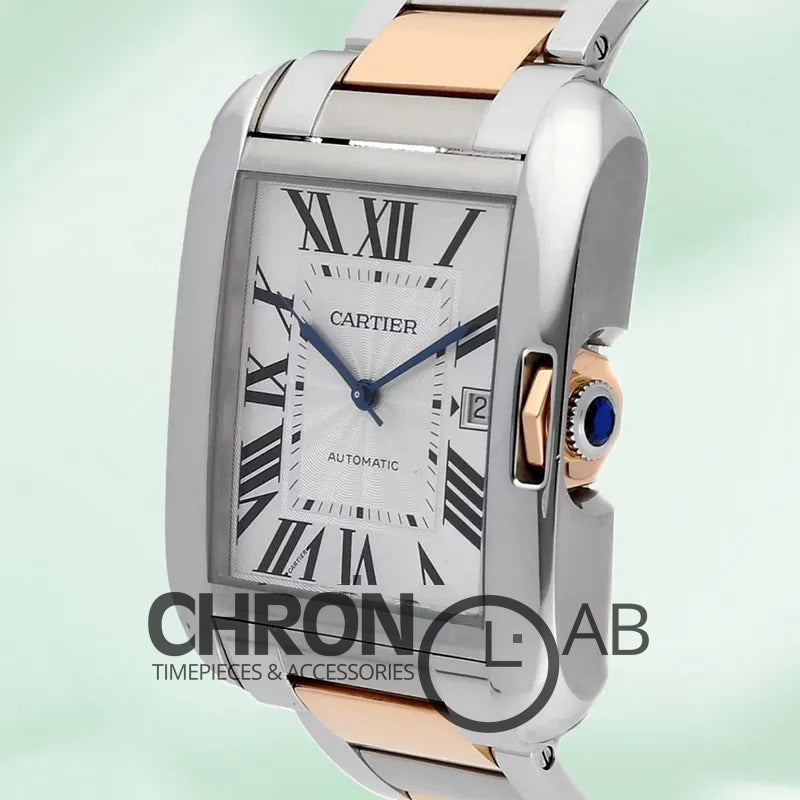 Tank Anglaise Men’s W5310006 36mm Silver-tone Quartz