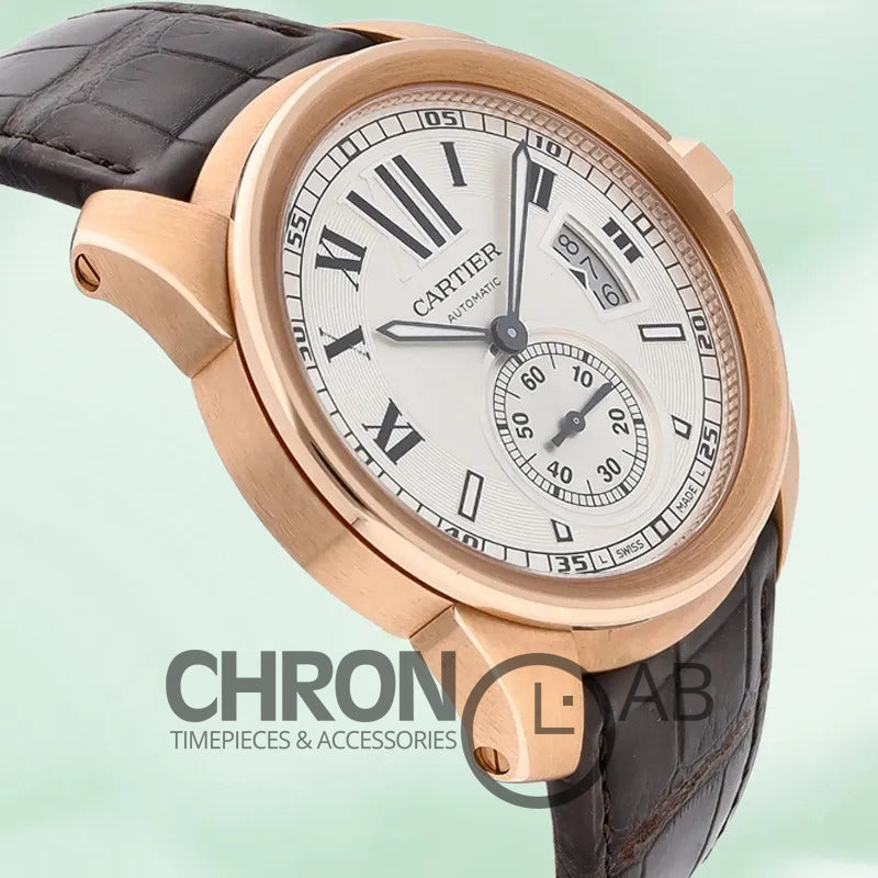 Calibre Men’s W7100009 42mm Leather Strap