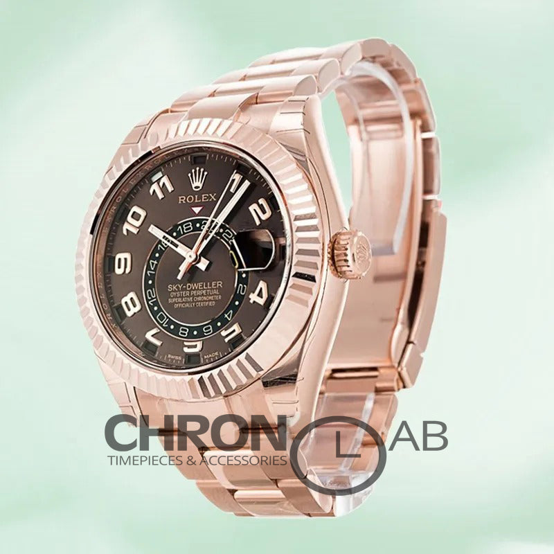 Sky-Dweller 326138 Men’s 42mm Leather Strap Clone