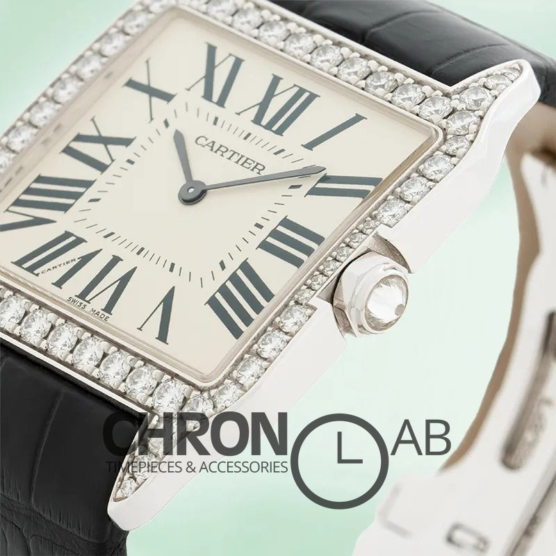 Santos Ladies 33mm WH100251 Silver Quartz