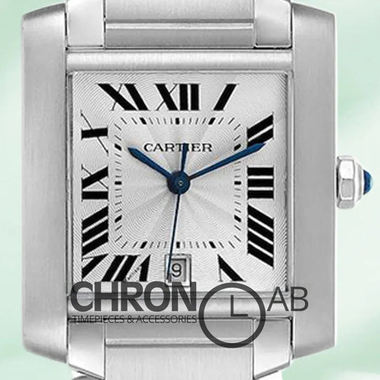 Tank Francaise W51002Q3 34mm Unisex Silver Dial Bracelet