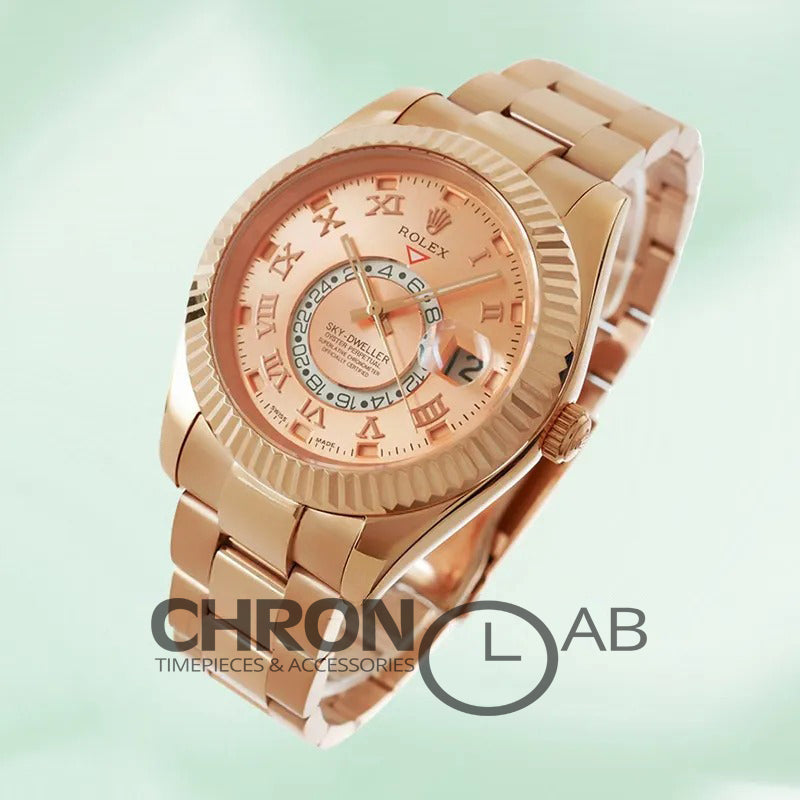 Sky-Dweller 326138 Men’s 42mm Leather Strap Clone