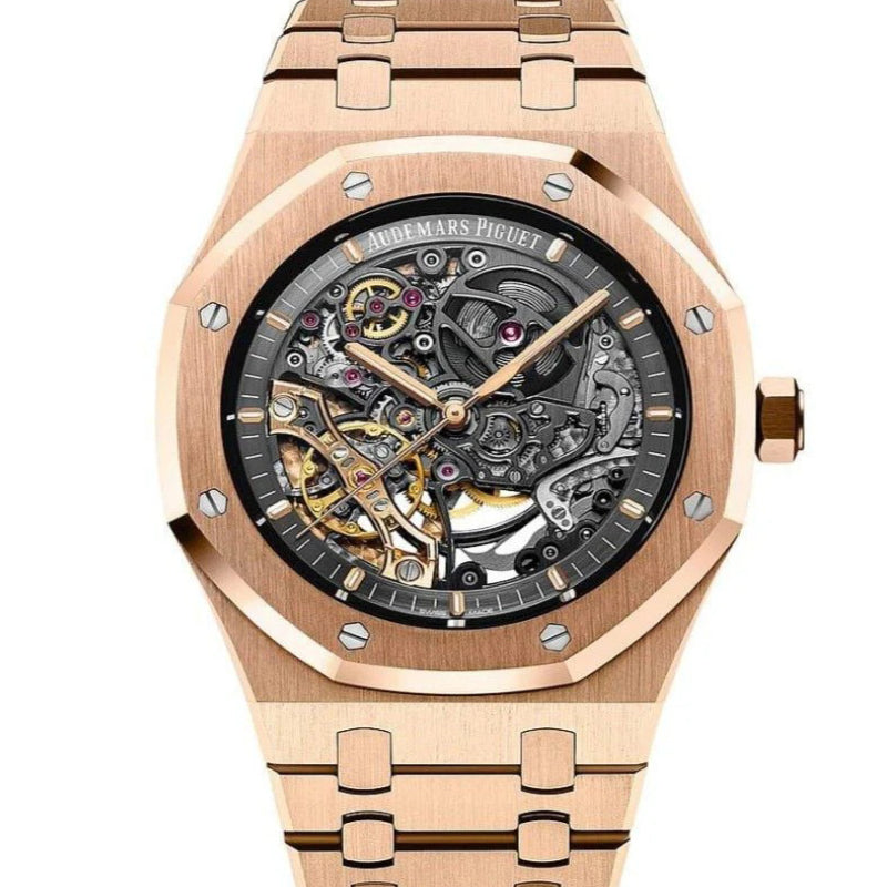 Royal Oak Rose Gold 41mm Double Balance Wheel Openwork Skeleton Ref 15407OR.OO.1220OR.01)