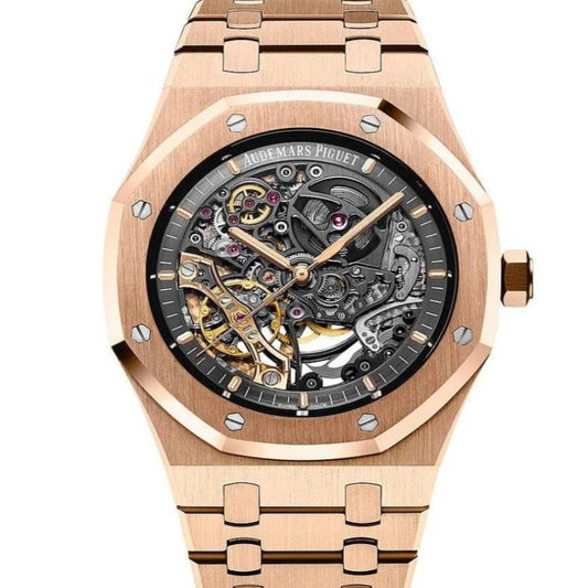 Royal Oak Rose Gold 41mm Double Balance Wheel Openwork Skeleton Ref 15407OR.OO.1220OR.01)