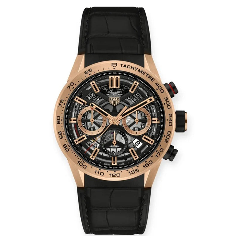 Carrera Chronograph 43mm Rubber Strap