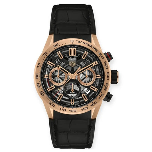 Carrera Chronograph 43mm Rubber Strap