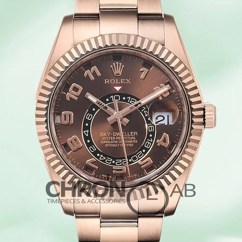 Sky-Dweller 326138 Men’s 42mm Leather Strap Clone