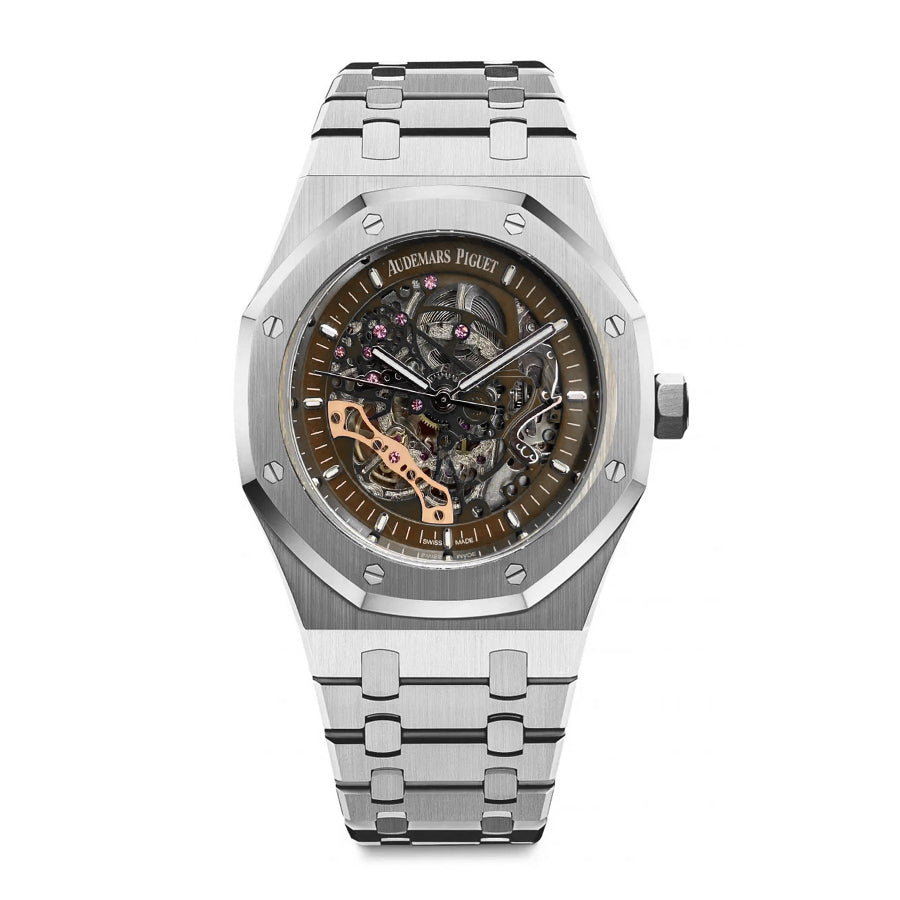 Royal Oak Skeleton 44mm Mavi Kadran Brawn Dial