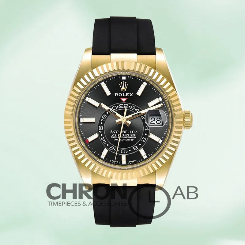 Sky-Dweller 326138 Men’s 42mm Leather Strap Clone