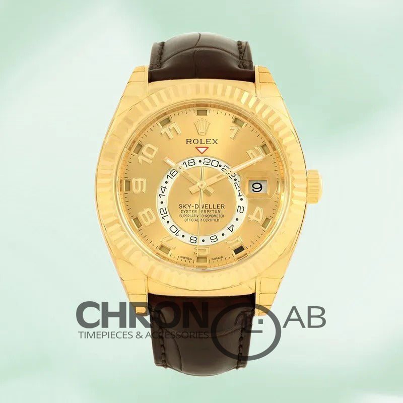 Sky-Dweller 326138 Men’s 42mm Leather Strap Clone