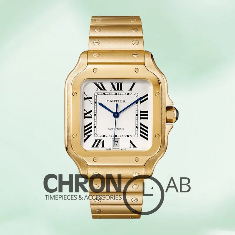 Santos WGSA0029 Men’s 39mm Bracelet White Dial