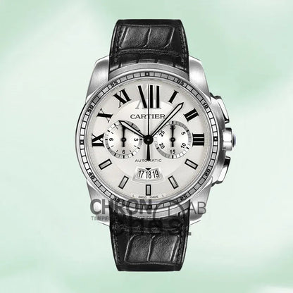 Calibre W7100046 42mm Men’s Leather Strap