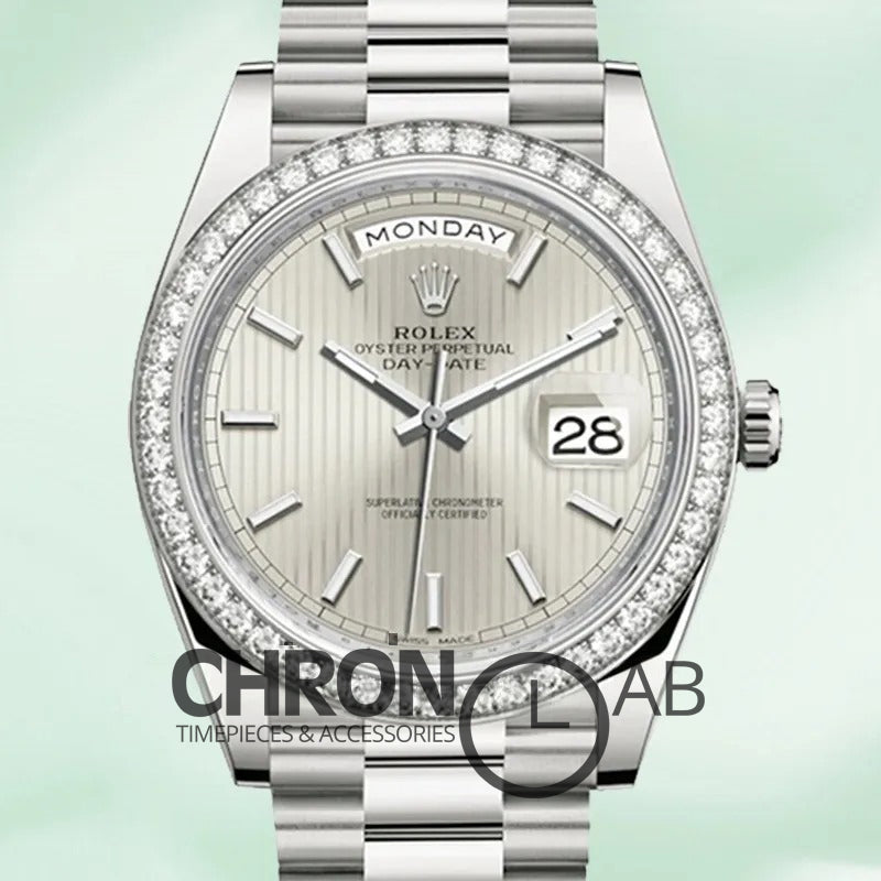 Day-Date 40mm Men’s 228349SSP Silver Jubilee Bracelet Clone