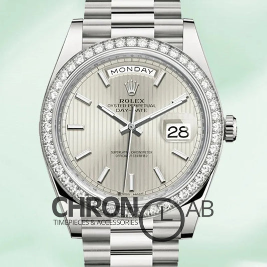 Day-Date 40mm Men’s 228349SSP Silver Jubilee Bracelet Clone