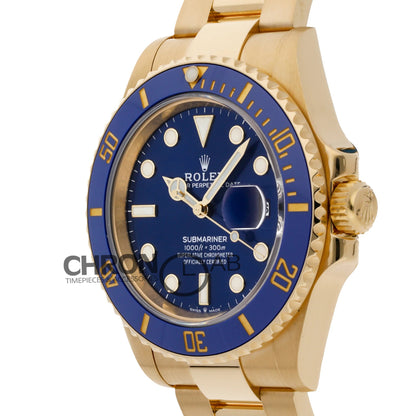 Submariner 126613LB Blue Ceramic in Yellow Gold