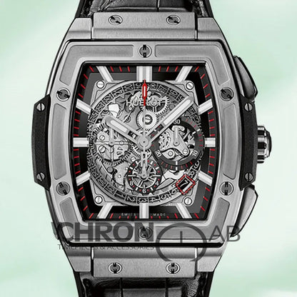 Spirit Of Big Bang 601.NX.0173.LR 44mm Men Skeleton Dial Silver