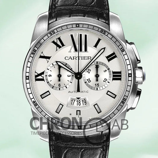 Calibre W7100046 42mm Men’s Leather Strap