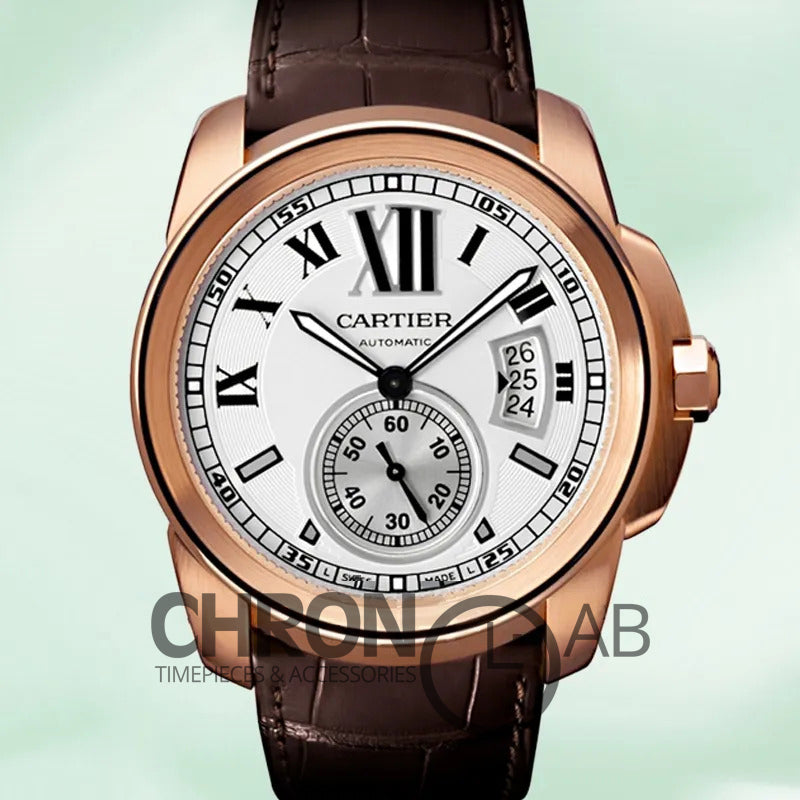 Calibre Men’s W7100009 42mm Leather Strap