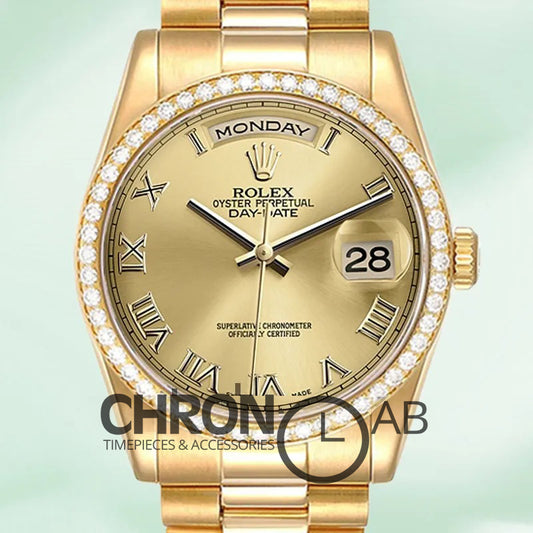 Day-Date 36mm 118348-0147 Automatic Gold Clone