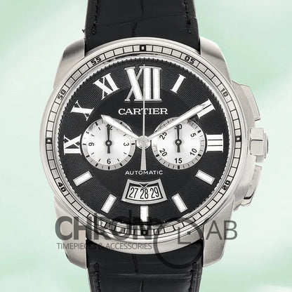 Calibre 42mm W7100060 Men’s Quartz Leather Strap