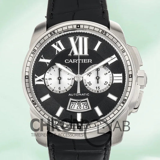 Calibre 42mm W7100060 Men’s Quartz Leather Strap