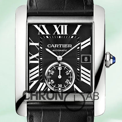 Tank MC 36mm W5330004 Men’s Silver Leather Strap