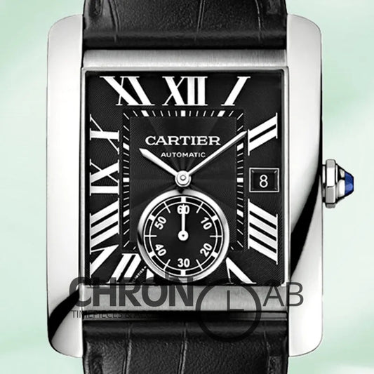 Tank MC 36mm W5330004 Men’s Silver Leather Strap