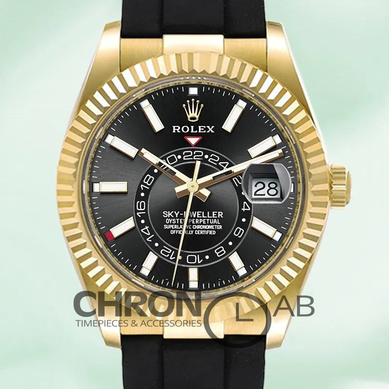 Sky-Dweller 326138 Men’s 42mm Leather Strap Clone