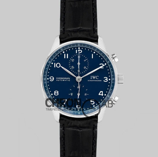 Portugieser Chronograph Edition “150 Years” IW371601 Blue Dial In Steel
