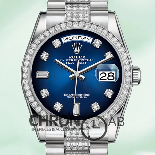 Day-Date 36mm 128349 Blue Dial Clone